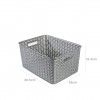 Cesto Plástico Rattan Multiusos Cinzento 18l 39.5X29X19.4cm Cesto Plástico Rattan Multiusos Cinzento 18l 39.5X29X19.4cm