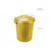 Balde Lixo com Asa Plstico 100l 75X54X50cm Amarelo