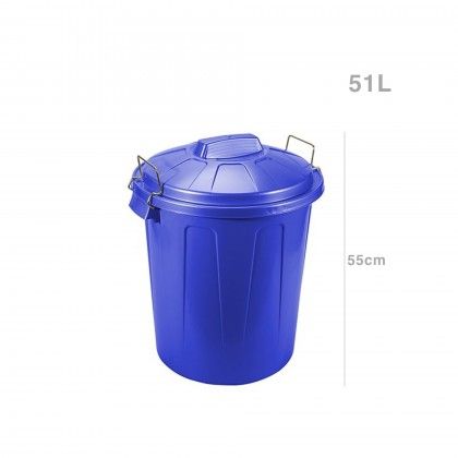 Balde Lixo com Asa Plástico 51l 55X46X44cm Azul Balde Lixo com Asa Plástico 51l 55X46X44cm Azul