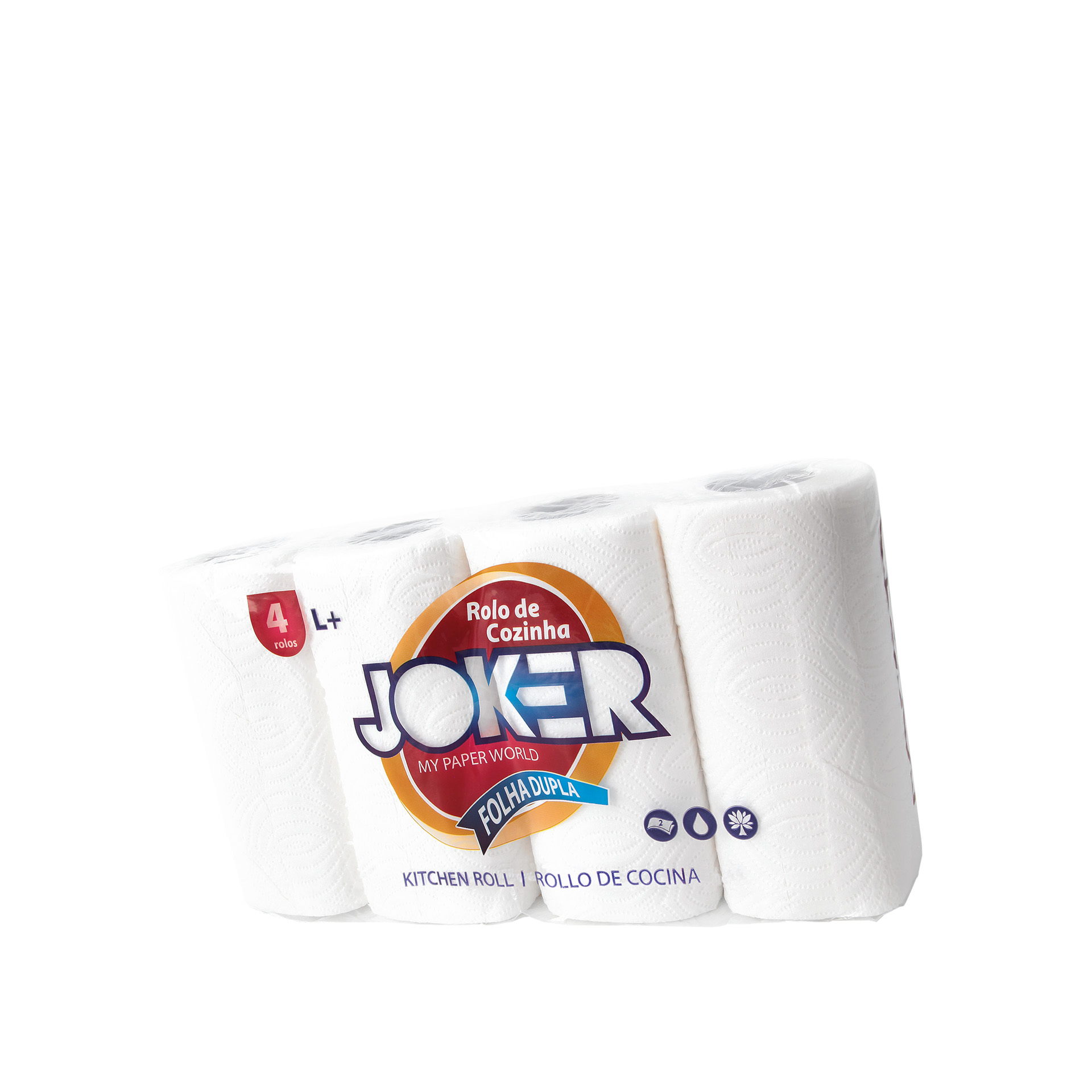 Rolo Cozinha Joker Laminado 2 Folhas 45 Serviços 10m Pack 4