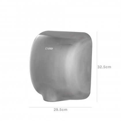 Secador Mãos Inox Speed Óptico Cinza Satinado 1650W 29.5X17.2X32.5cm Secador Mãos Inox Speed Óptico Cinza Satinado 1650W 29.5X17.2X32.5cm