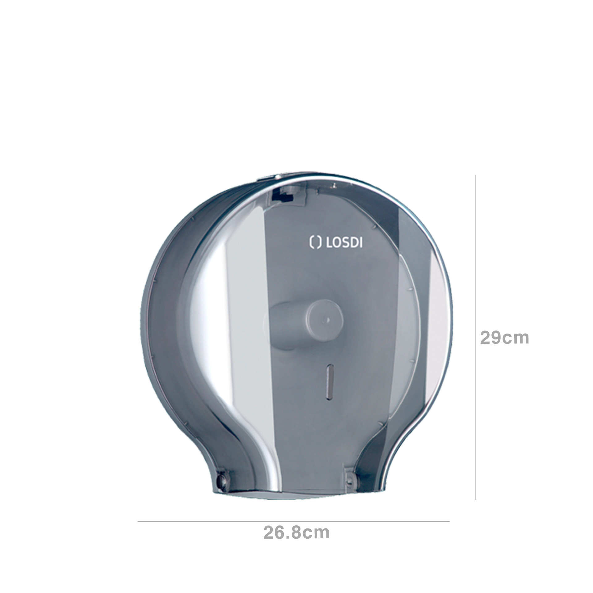 Dispensador Papel Higiénico Abs Elegance Fumado 26.8X13X29cm