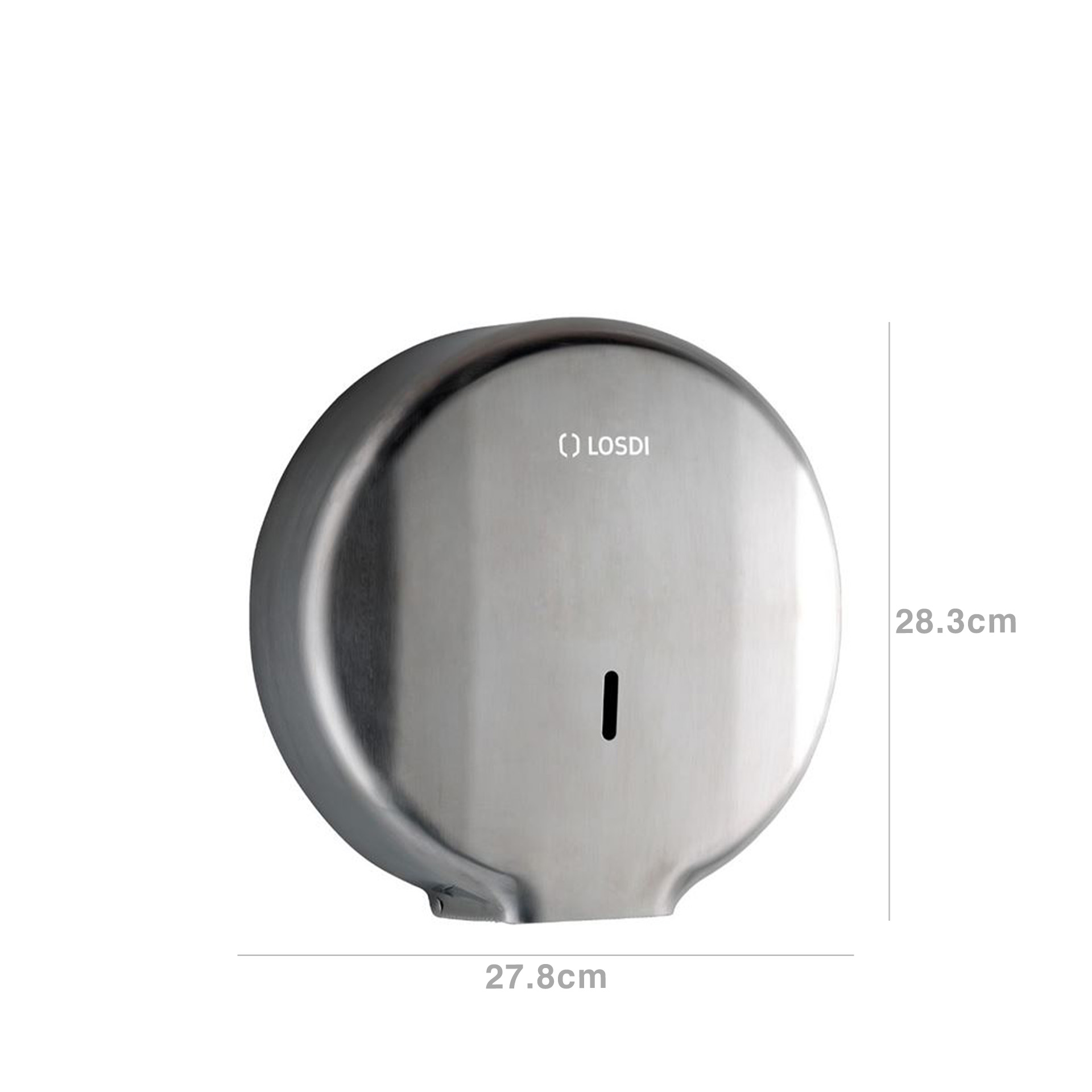 Dispensador Papel Higiénico Inox Elegance Satinado 27.8X13X28.3cm