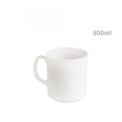 Caneca Porcelana Branca 500ml