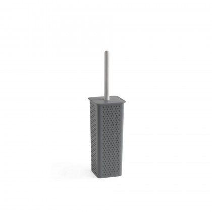 Escovilho Wc Bohol Quadrado Cinza 9.6X9.6X37.5cm