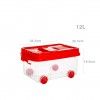 Caixa Arrumos com Asas e Rodas 12L 34.5X26.5X19.5cm Caixa Arrumos com Asas e Rodas 12L 34.5X26.5X19.5cm