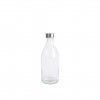 Garrafa Vidro Tampa Metal Redonda 1000ml 9.5X25.5cm