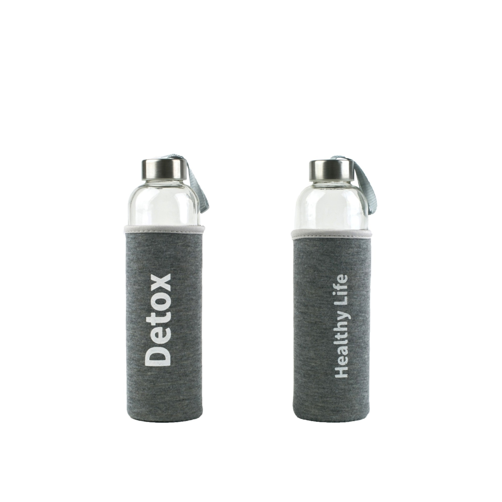 Garrafa Desporto Vidro Forro Decorativo 600ml