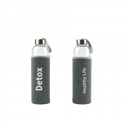 Garrafa Desporto Vidro Forro Decorativo 600ml Garrafa Desporto Vidro Forro Decorativo 600ml
