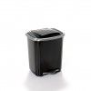Balde Lixo Plstico New com Pedal Preto 20L 34X27X40.5cm
