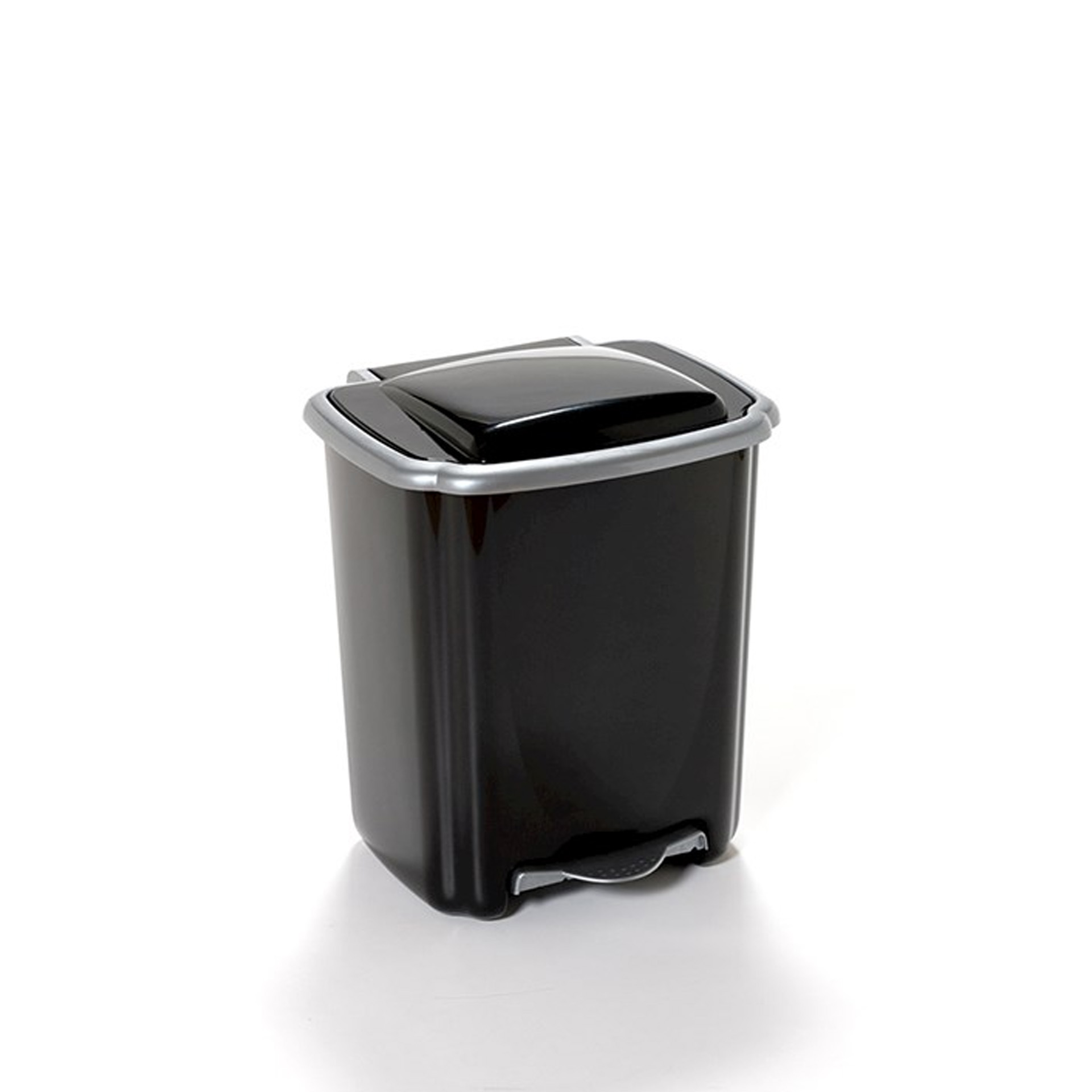 Balde Lixo Plástico New com Pedal Preto 20L 34X27X40.5cm