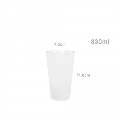 Copo Malevel Polipropileno Reuse Opaco 330ml 7.3X11.8cm