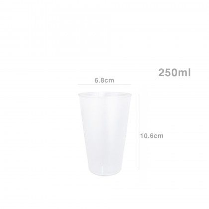 Copo Malevel Polipropileno Reuse Opaco 250ml 6.8X10.6cm