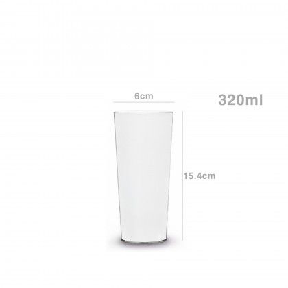 Copo Tubo Poliestireno Summer Transparente 320ml 6X15.4cm Copo Tubo Poliestireno Summer Transparente 320ml 6X15.4cm