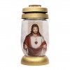 Candeeiro Vidro Bolsius Corao Jesus 22X10cm