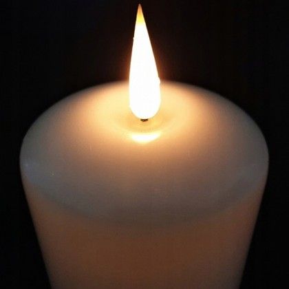 Crio Eltrico Led Vela da Paz Branco 7X15.5cm
