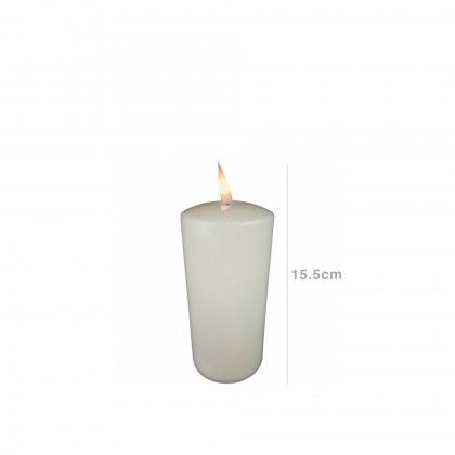 Crio Eltrico Led Vela da Paz Branco 7X15.5cm