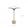 Candeeiro Mesa Grand Cru Areia 25.9X6.7X32.5cm