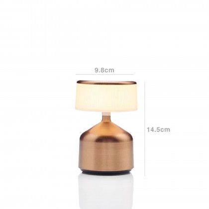 Candeeiro Mesa Demoiselle Cylinder Opaco Bronze 9.8X14.5cm