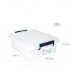 Caixa Hermtica Fecho Duplo Lateral Branco 40l 53X29.6X22.5cm