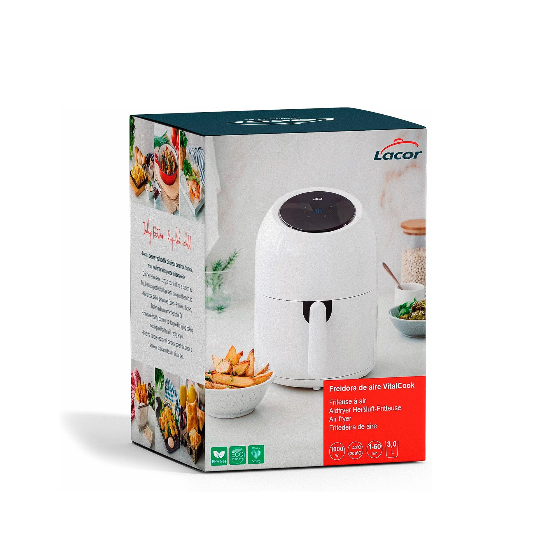Fritadeira de Ar Vitalcook 40/200ºC 1000W 3000ml