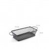 Cesto Servir com Asas Retangular Preto 21X11X6cm