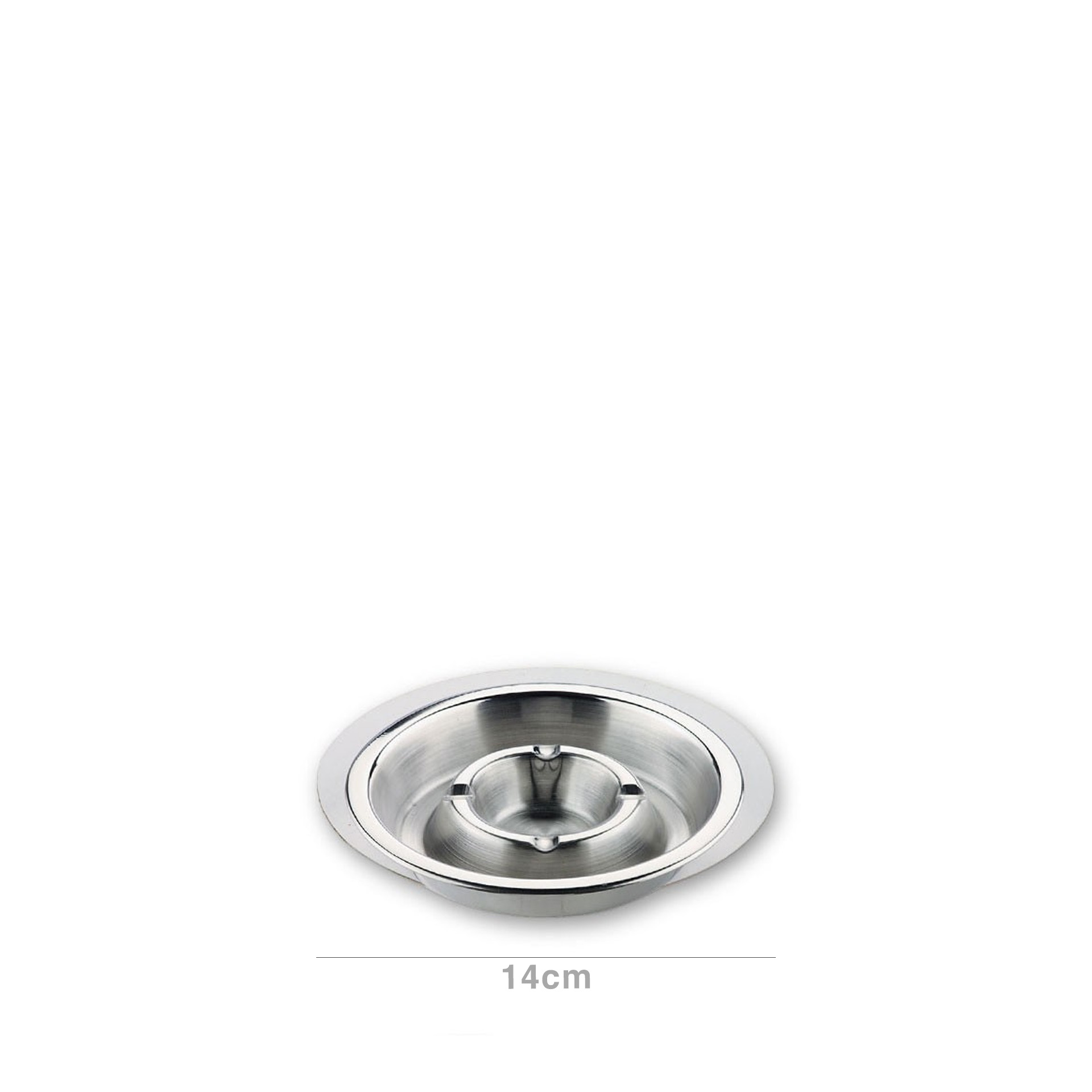 Cinzeiro Inox Redondo 14cm