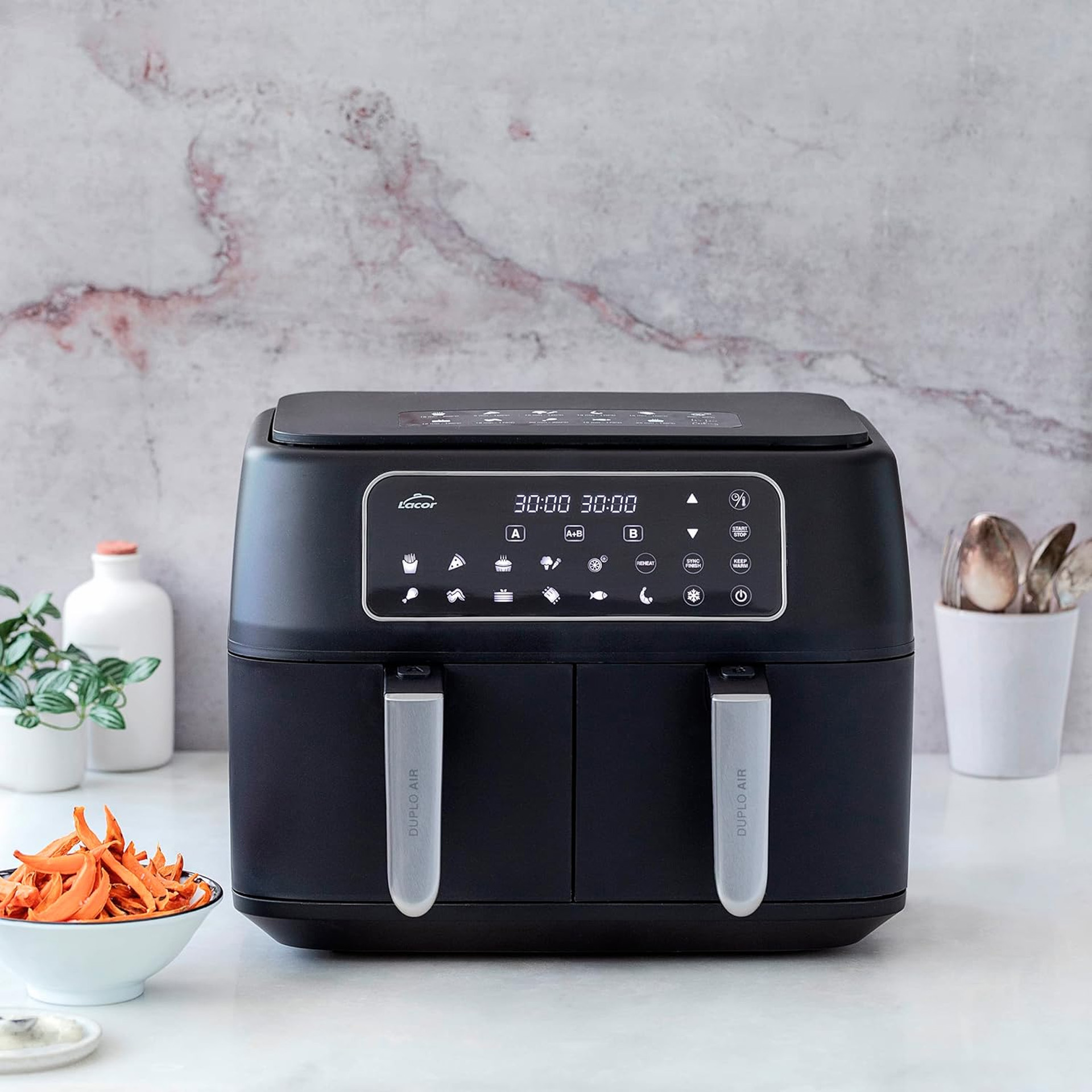 Fritadeira de Ar Duploair 45/200ºC 2400W 2X4500ml