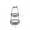 Fruteira Metal 2 Andares Preto 26X48cm Fruteira Metal 2 Andares Preto 26X48cm