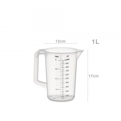 Copo Medidor com Pega Redondo 1000ml 12X17cm