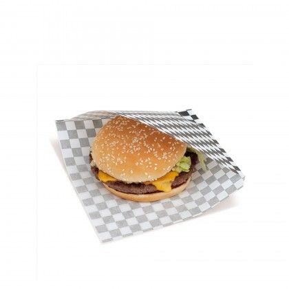 Saco Antigordura para Hambrguer Preto 13X14cm Pack 1000