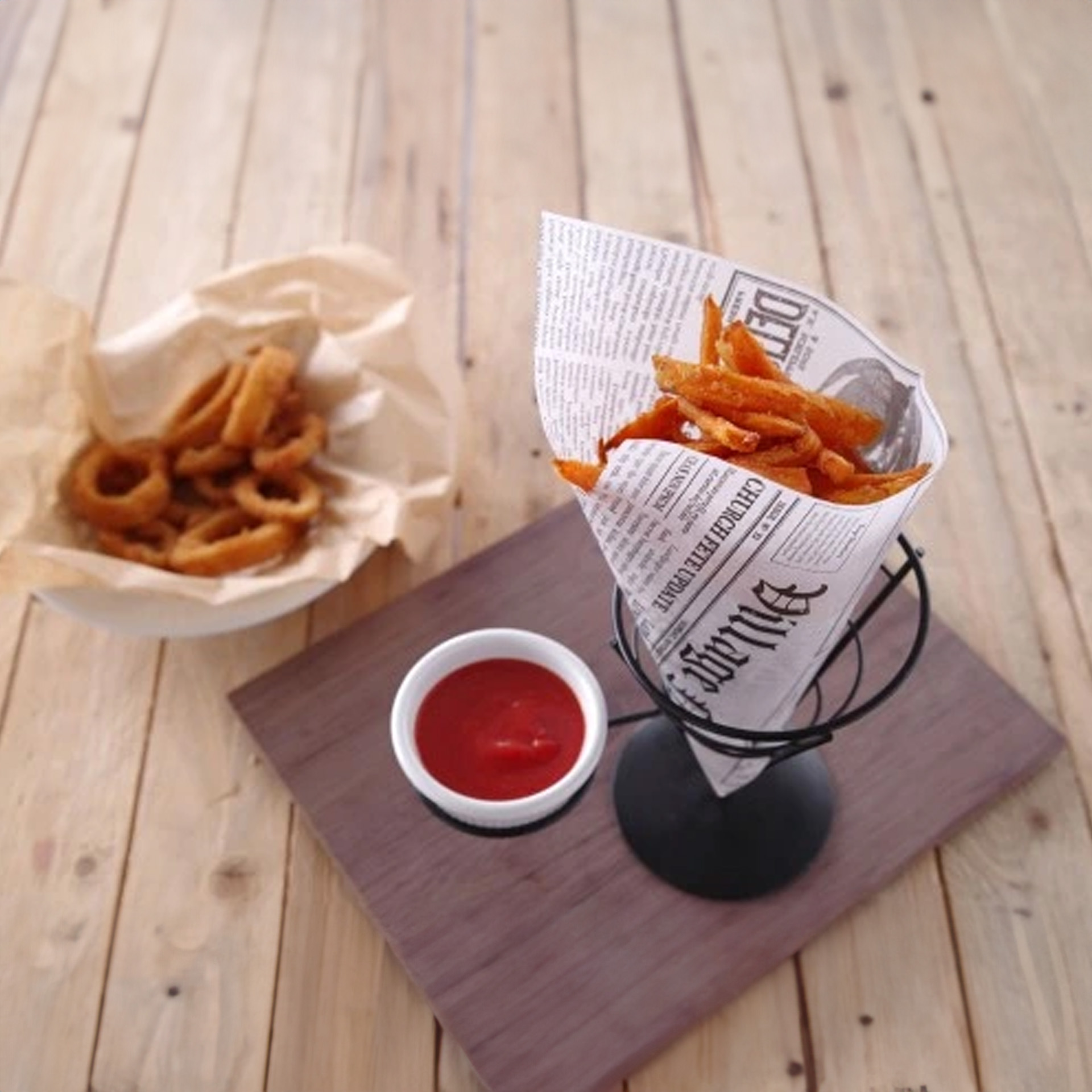 Suporte Saco Batatas Fritas Metal Preto 80ml 21X11X17.2cm