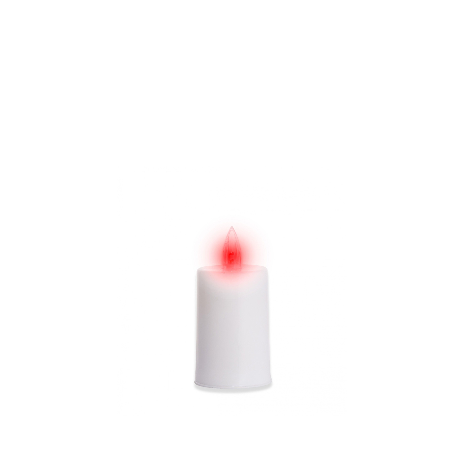 Círio Elétrico Cilindro Branco 8cm