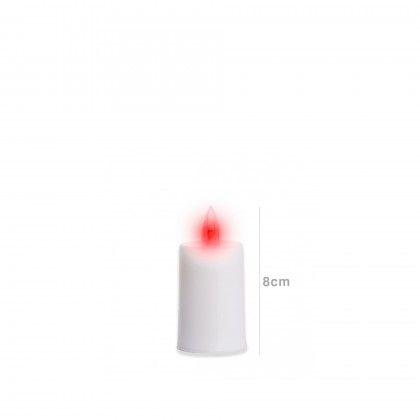 Círio Elétrico Cilindro Branco 8cm Círio Elétrico Cilindro Branco 8cm