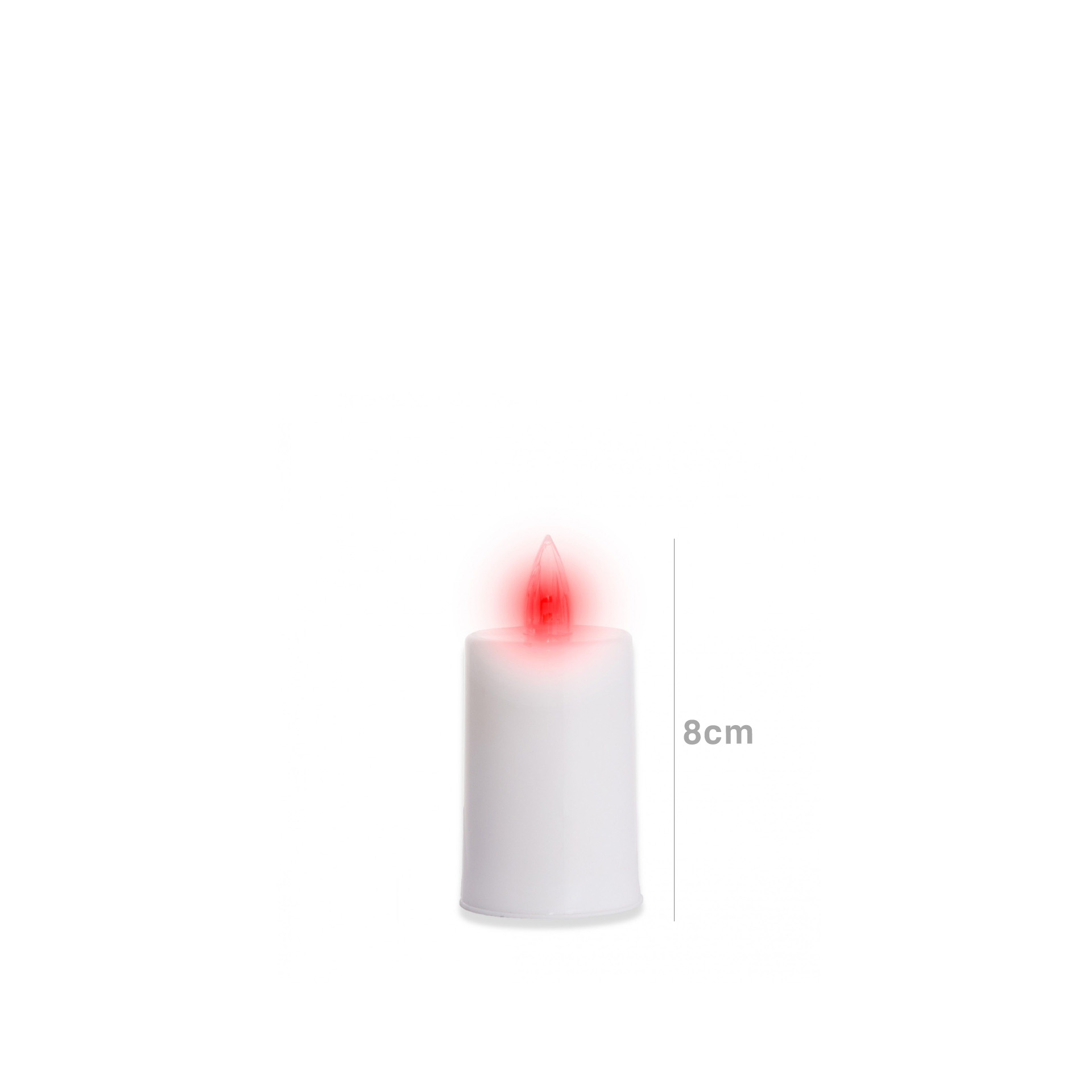 Círio Elétrico Cilindro Branco 8cm