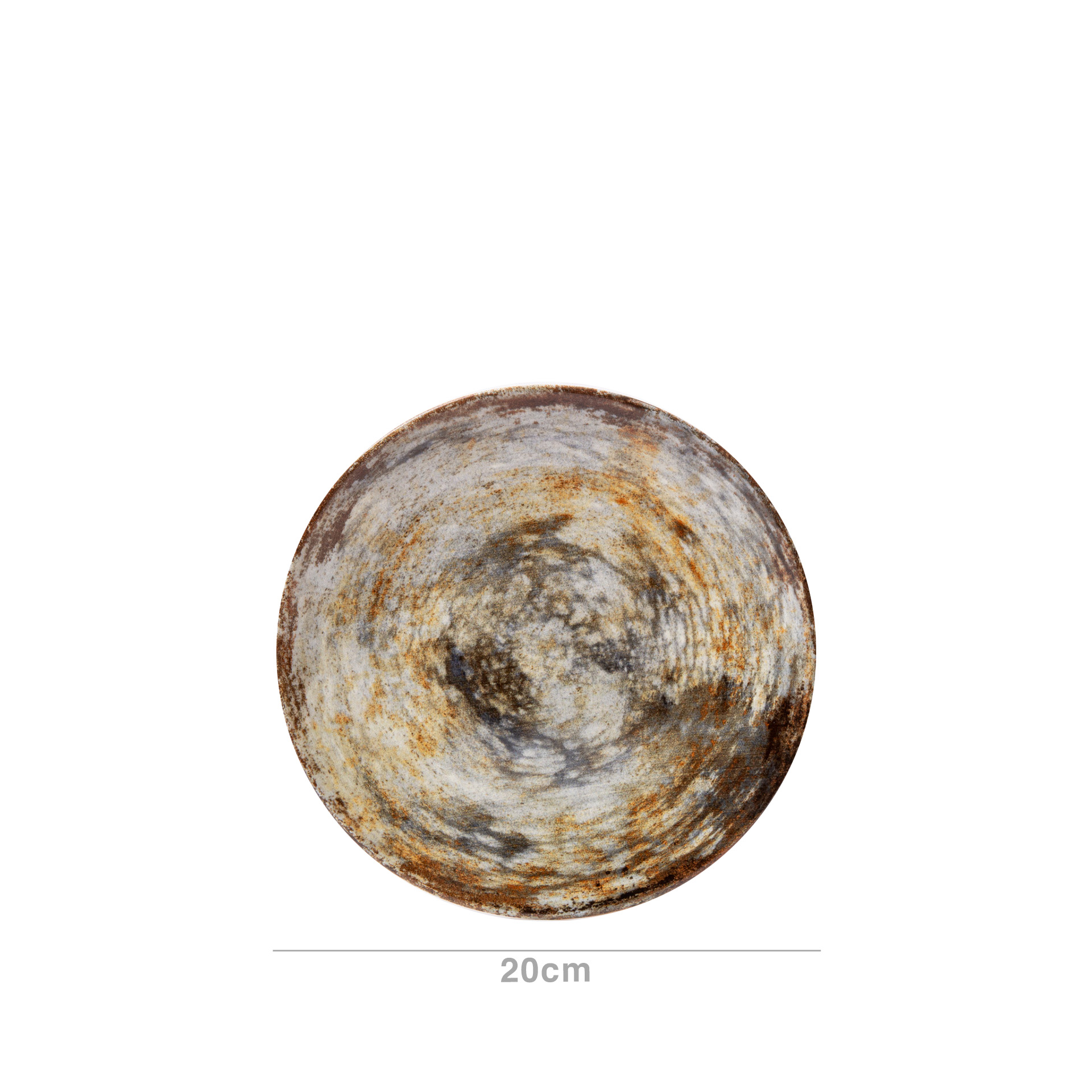 Prato Sobremesa Vessia Castanho 20.3X2.5cm