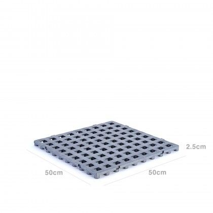 Estrado Plástico Cinza 50X50X2.5cm Estrado Plástico Cinza 50X50X2.5cm