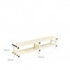 Banco Vestirio Creme 100X49X40cm