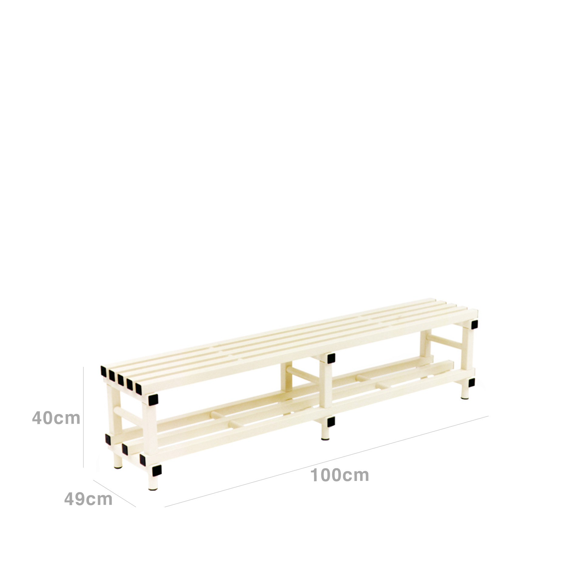 Banco Vestiário Creme 100X49X40cm