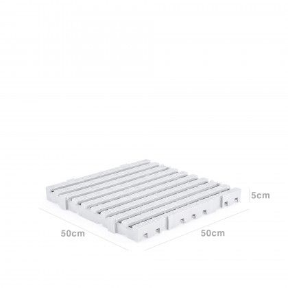 Estrado Plástico Branco 50X50X5cm Estrado Plástico Branco 50X50X5cm