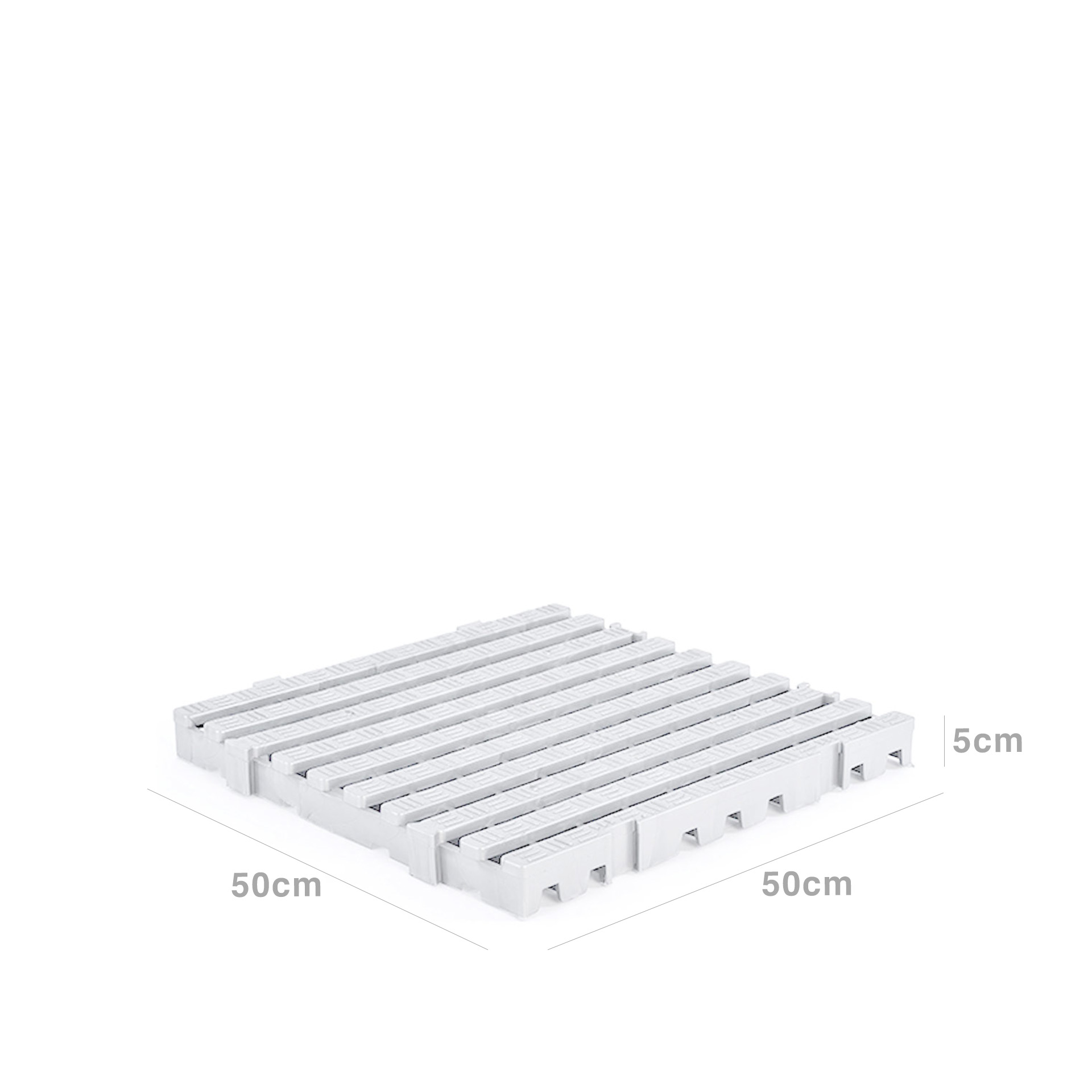 Estrado Plástico Branco 50X50X5cm