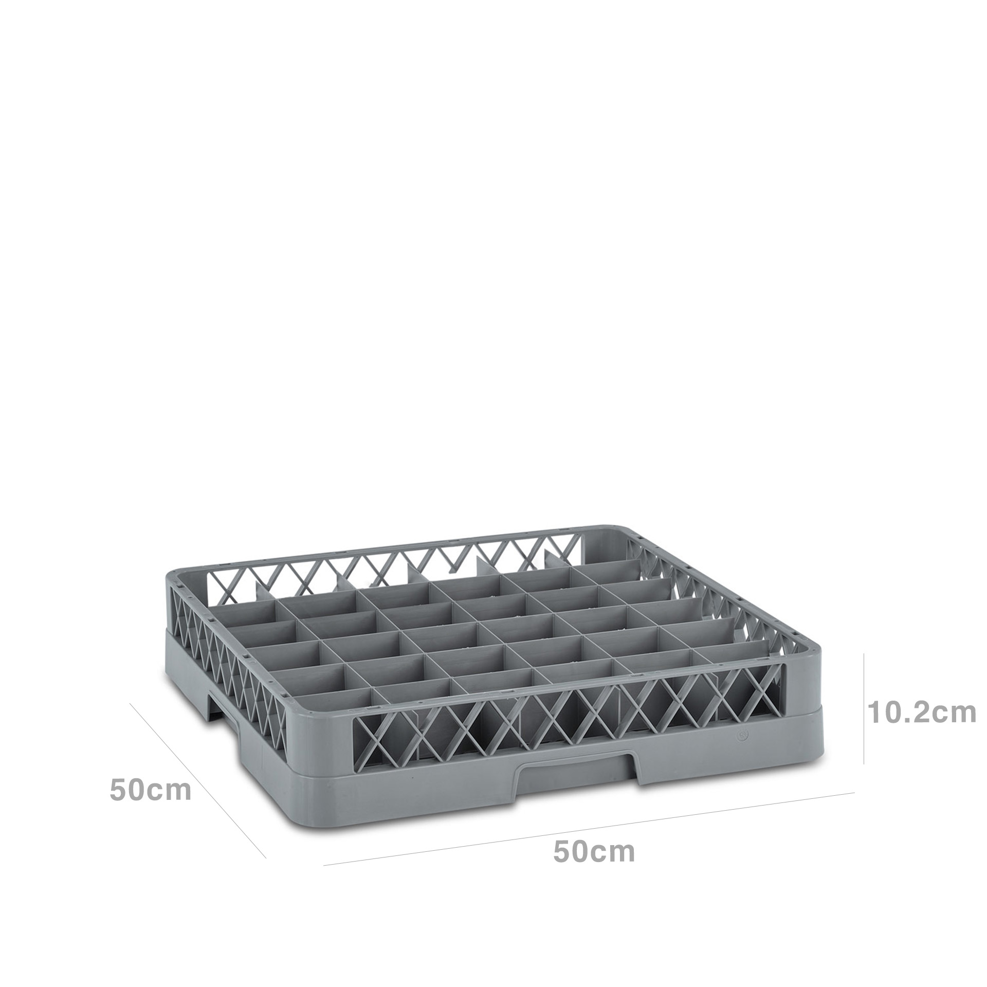 Tabuleiro Rack 36 Compartimentos Cinzento 50X50X10.2cm