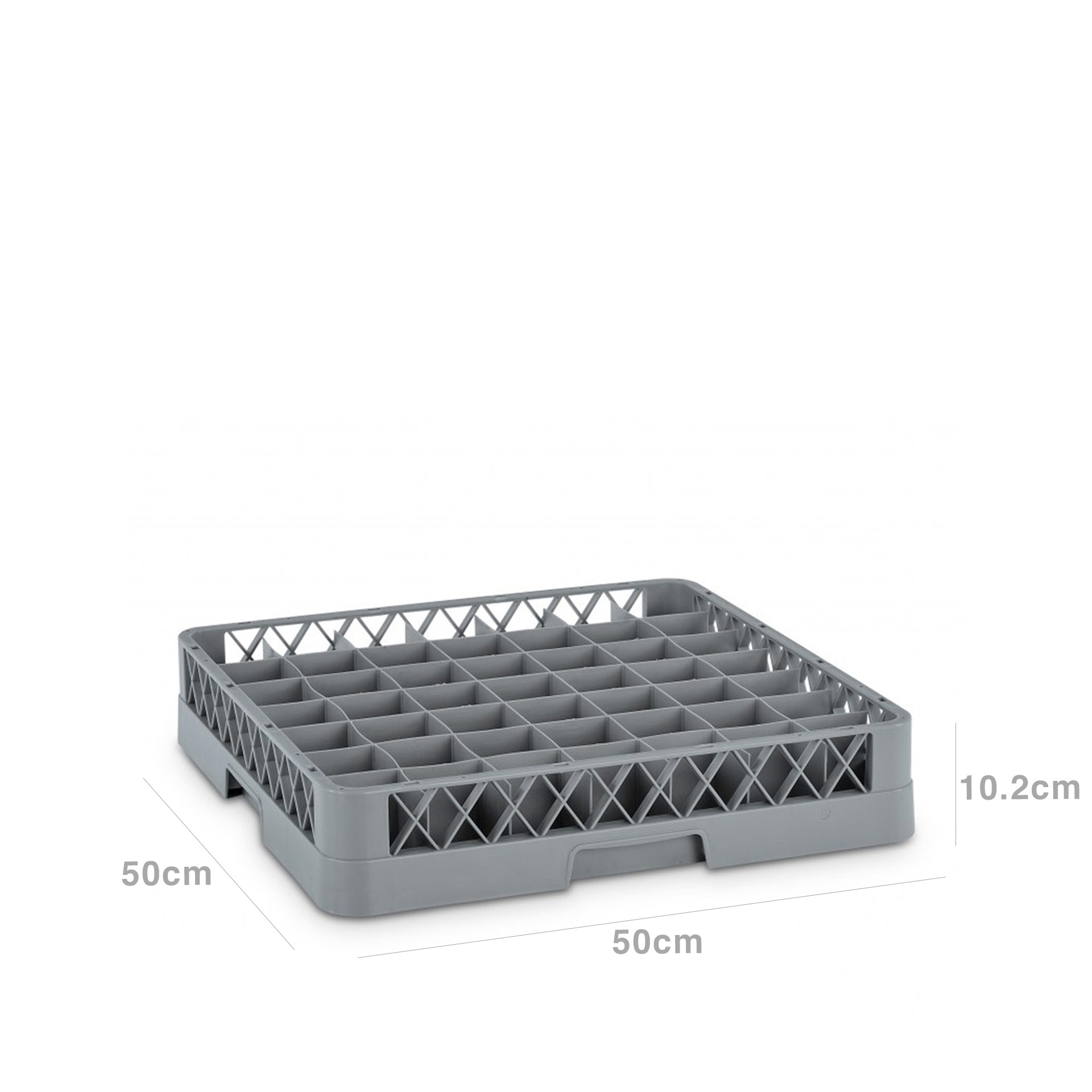 Tabuleiro Rack 49 Compartimentos Cinzento 50X50X10.2cm