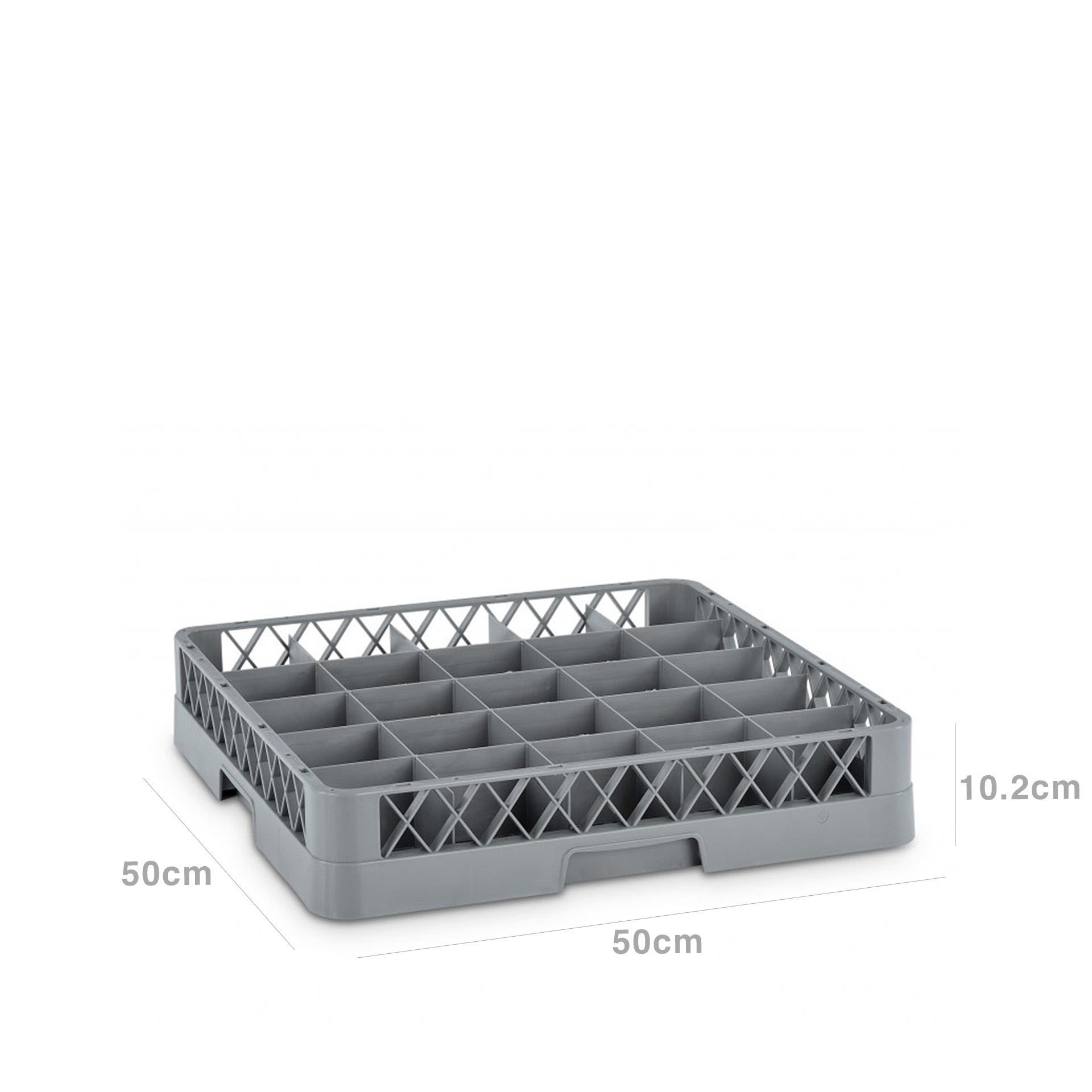 Tabuleiro Rack 25 Compartimentos Cinzento 50X50X10.2cm