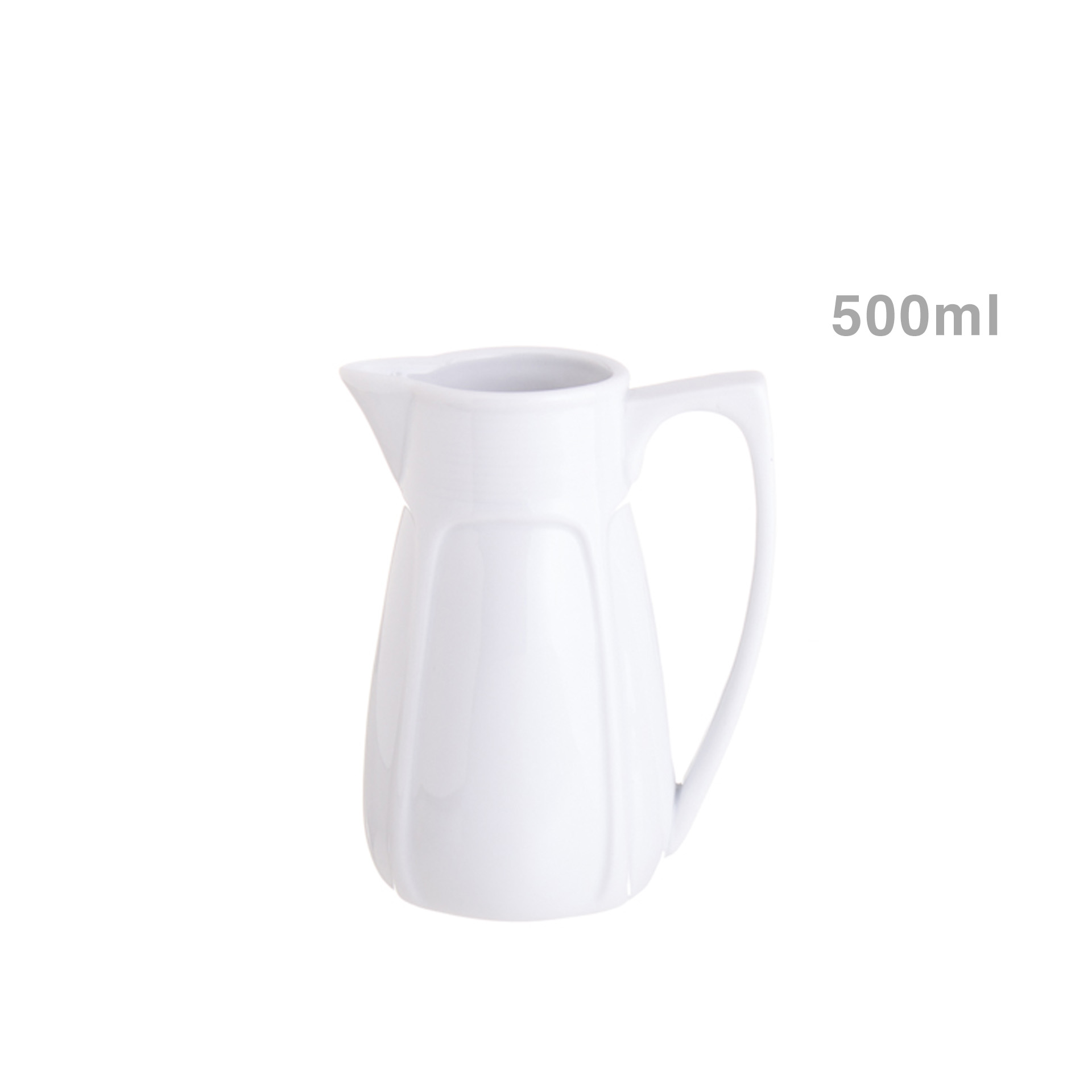 Jarro Porcelana Branco 500ml 8X13.5cm