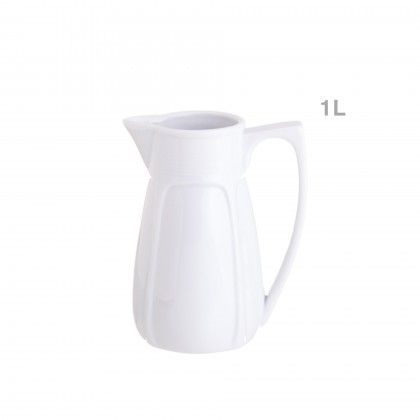 Jarro Porcelana Branco 1000ml 10X18cm