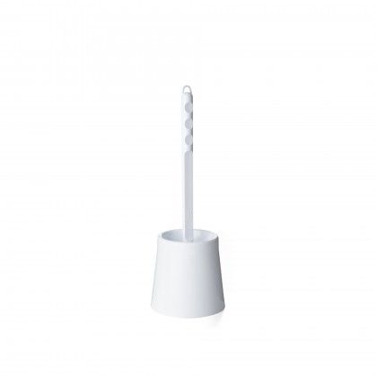 Escovilho WC Redondo Branco 14X40.5cm