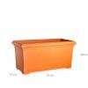 Floreira Plstica Lisa Terracota 81X41X39cm