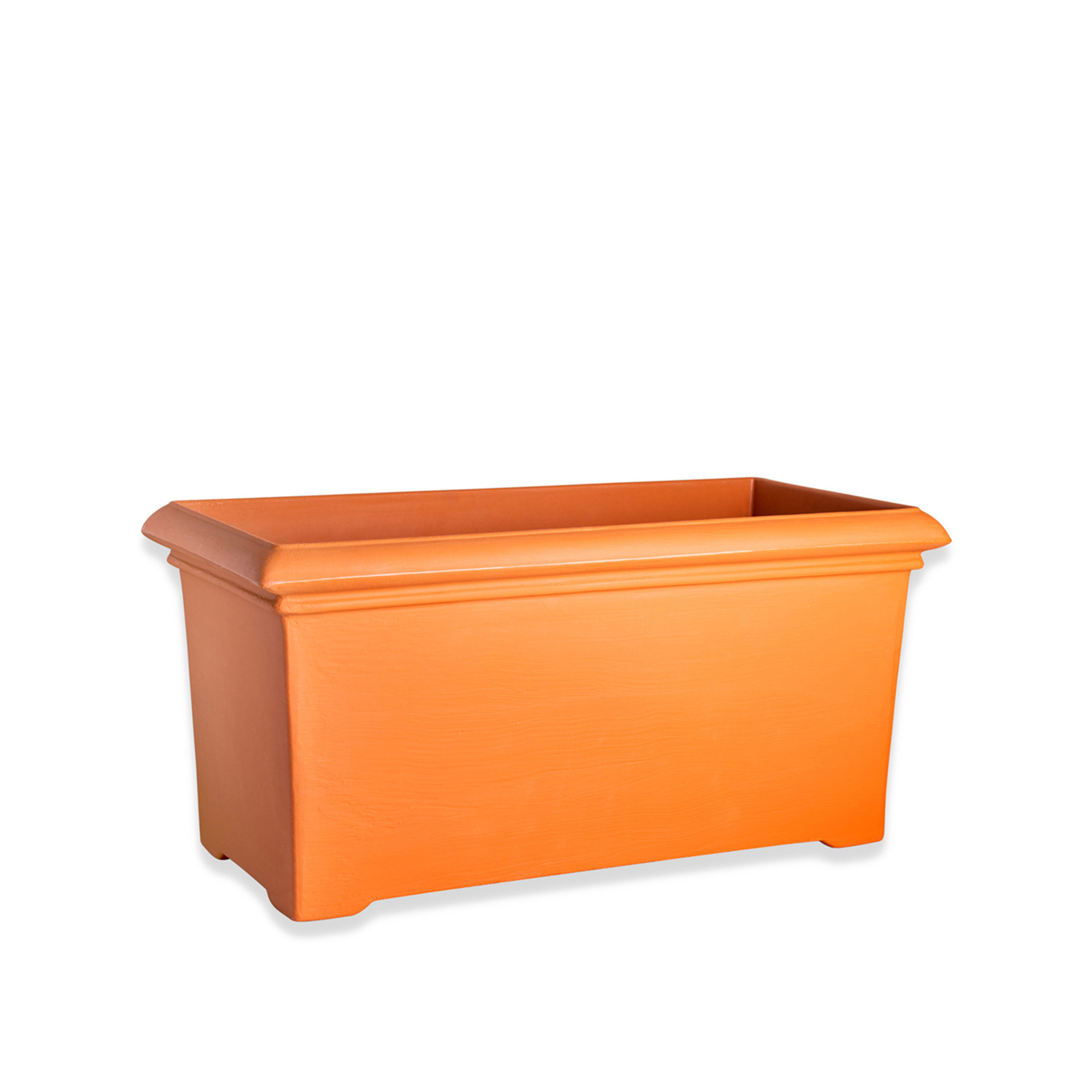 Floreira Plástica Lisa Terracota 81X41X39cm
