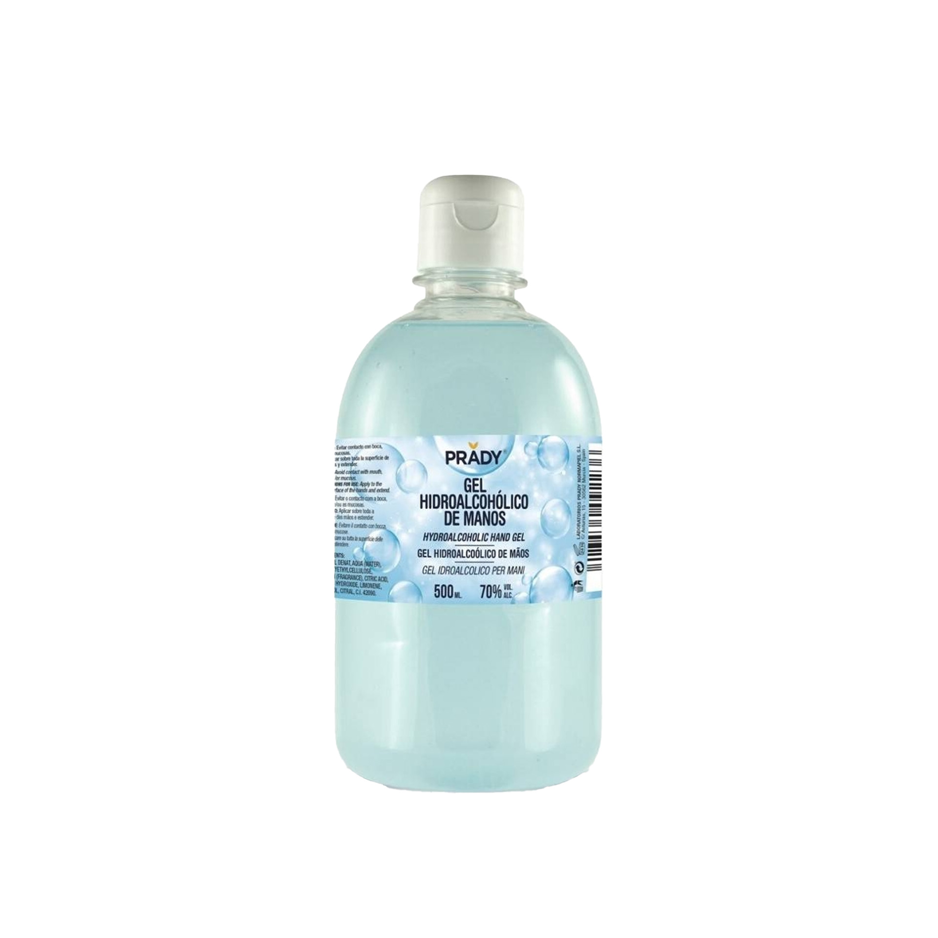 PRADY HIGIENIZANTE HIDROALCOOLICO MÃOS 500ML